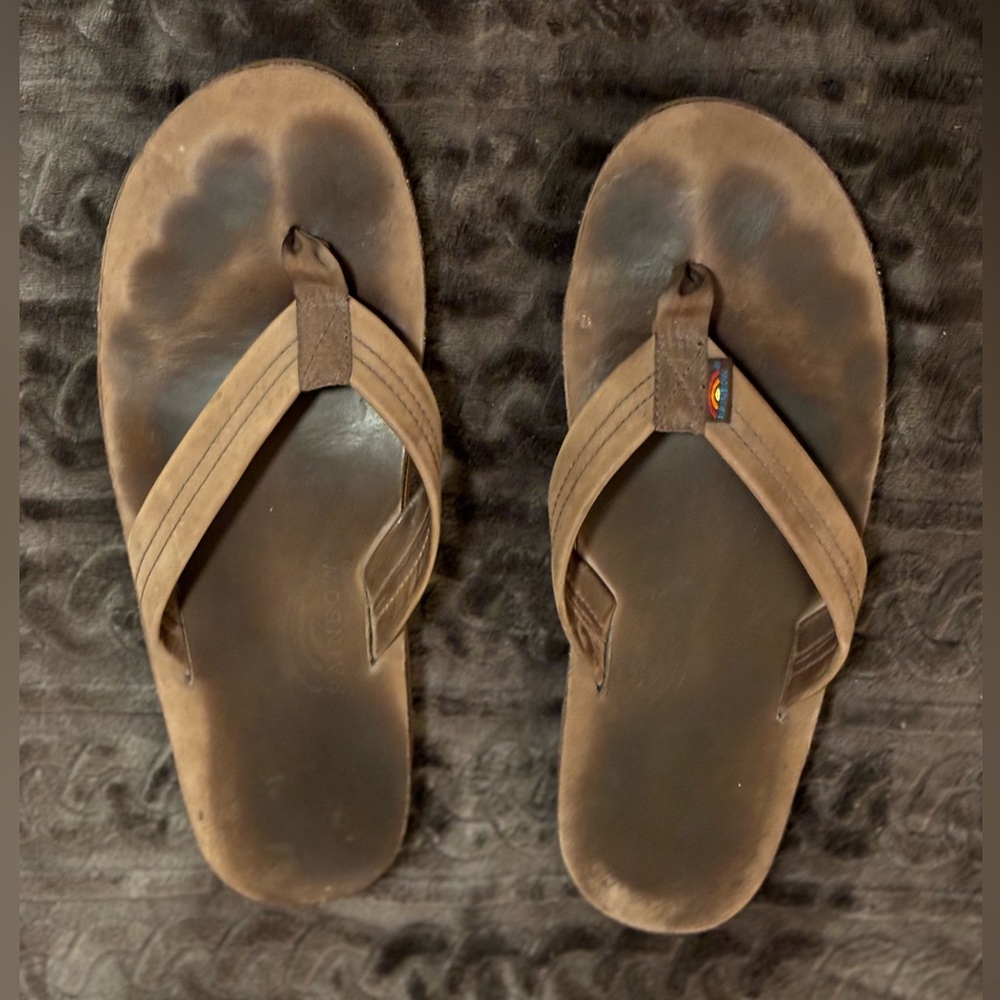 Rainbow Flip-Flops (leather)